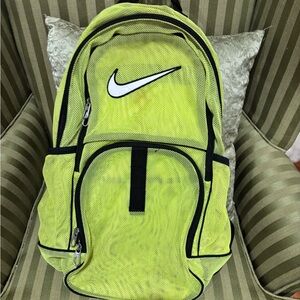 Nike Mesh Neon Green and Black Bookbag‎ Backpack